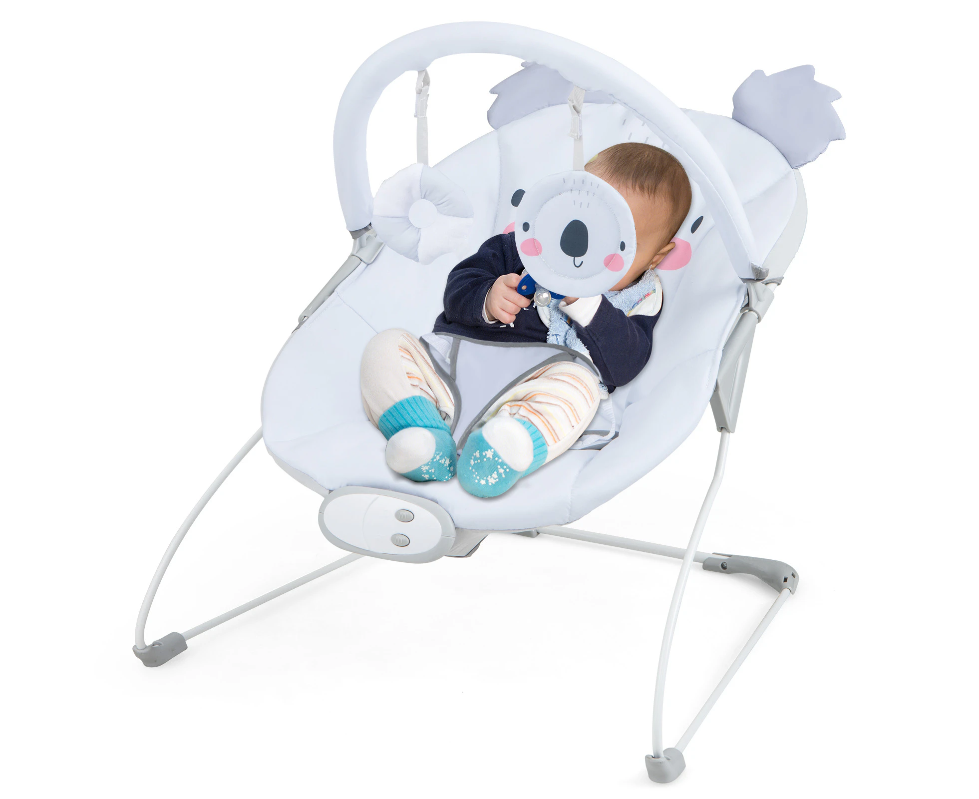 Baby Bouncers Rocker Seat w/Music & Harness & Vibration Infant Soothing Chair