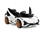 Electric Ride-on Car w/2.4G Remote Control Children Toy Vehicle Forwards & Backwards Function White