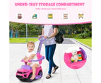 3 in 1 Kids Push Car Sliding Walking Car w/Guardrail & Handle Toddlers Ride On Toy Pink