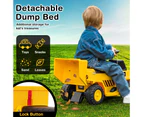 Kids Electric Dump Truck Ride on Toys w/Adjustable Dump Bed Children Construction Vehicle