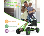 Pedal Powered Go Karts Outdoor Ride On Toys Racing Car w/Adjustable Seat & Non-slip Wheels Green