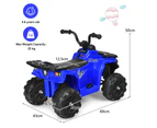 6V Kids Ride-On ATV Battery Powered Car 4-Wheeler Vehicle Quad Car w/Headlights Blue