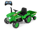 2-in-1 Kids Ride On Tractor 12V Electric Toy Car w/Detachable Trailer & Remote Control Toddler Toys Green