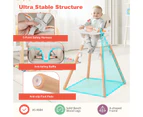 6-in-1 Convertible Baby Highchair Toddler Dining Feeding Seat w/Trays & Storage Shelf Kids Chair Beige