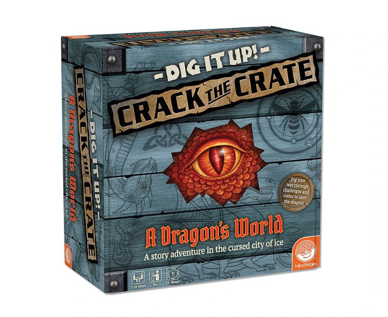 MindWare Dig It Up Crack the Crate A Dragons World Story Adventure Board Game 8+