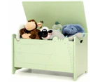 Kids Wooden Toy Boxes Flip-Top Storage Cabinet Clothes Organiser Playroom Bedroom Entryway Green