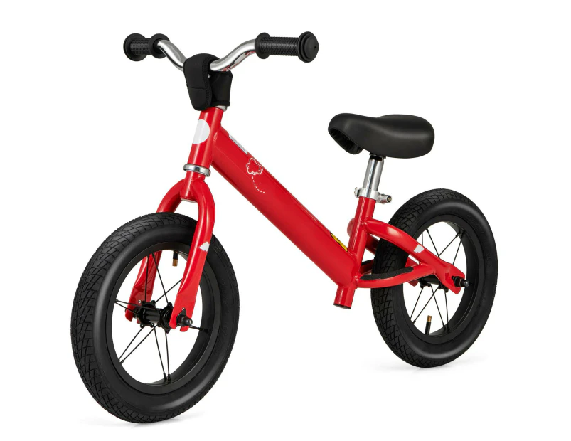 Toddler Balance Bike Kids No Pedal Training Bicycle Indoor Outdoor Push Bike w Rubber Tires Red Catch