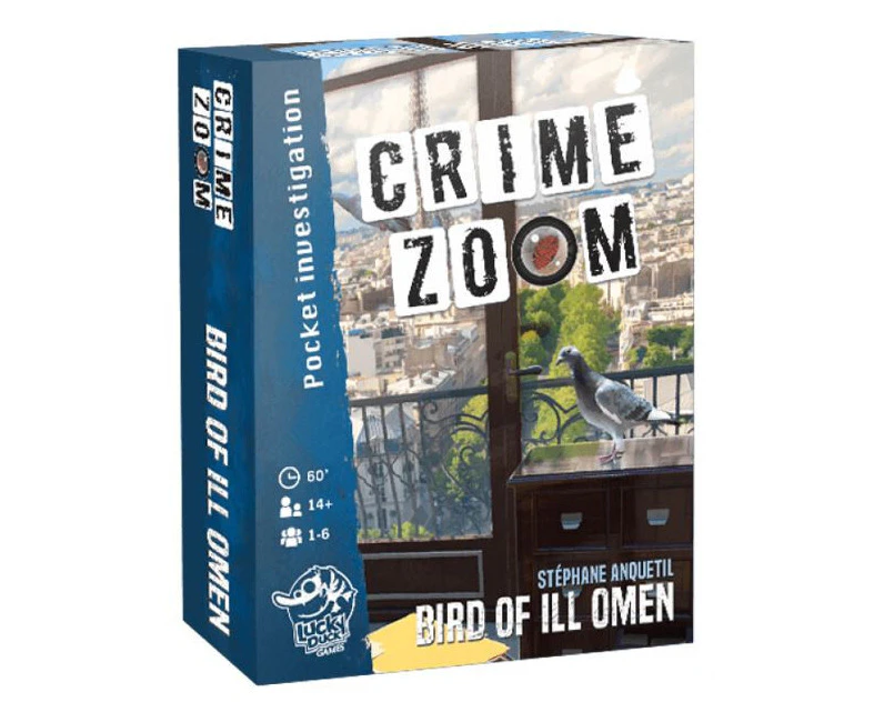 Lucky Duck Games Crime Zoom Case 2 Bird of Ill Omen Kids Mystery Card Game 14y+