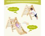 2-In-1 Kids Climbing Set w/Ramp Toddler Triangle Ladder Playset Indoor Outdoor Play Gym Activity Center Colorful