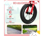 Toddler Balance Bike Kids No Pedal Training Bicycle Indoor Outdoor Push Bike w/Rubber Tires Red