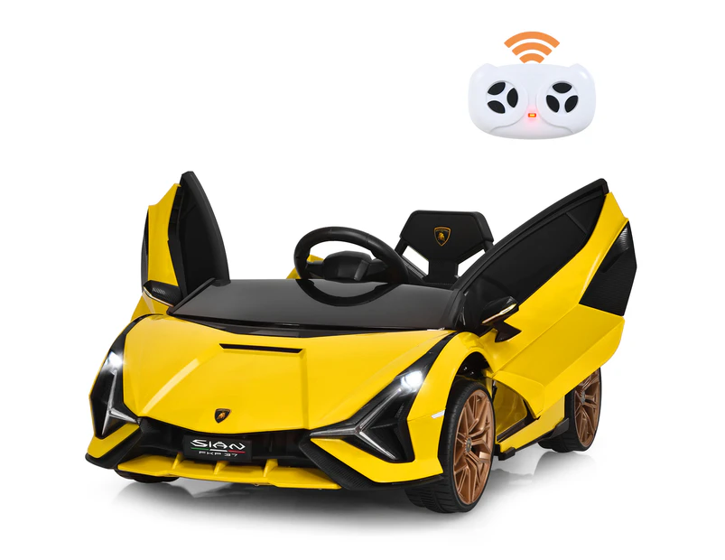 Electric Ride-on Car w/2.4G Remote Control Children Toy Vehicle Forwards & Backwards Function Yellow