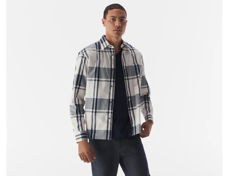 Tommy Hilfiger Men's Check Overshirt - Weathered White/Carbon Navy