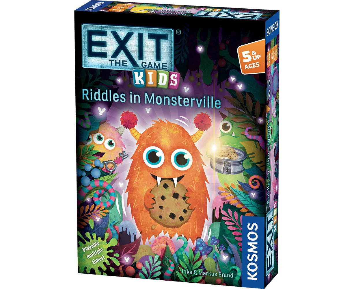 Kosmos Exit The Game Kids Riddles In Monsterville Board Game Play Set 5y+