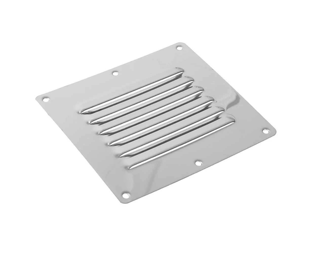 Polished Stainless Louvre Vent 127 x 114.3mm