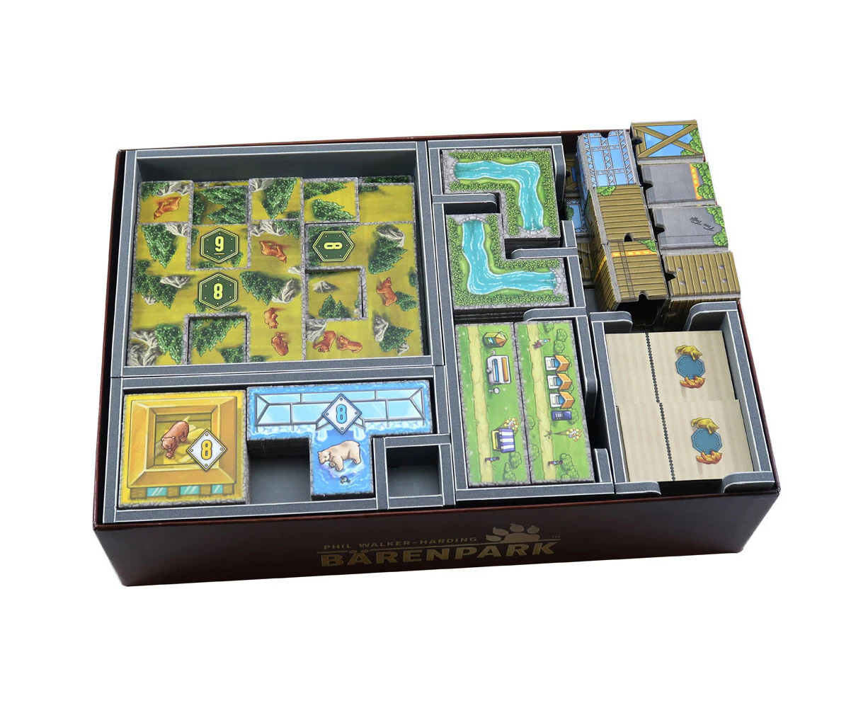 Folded Space Game Inserts Divider Tray Boardgame Organiser Box For Barenpark