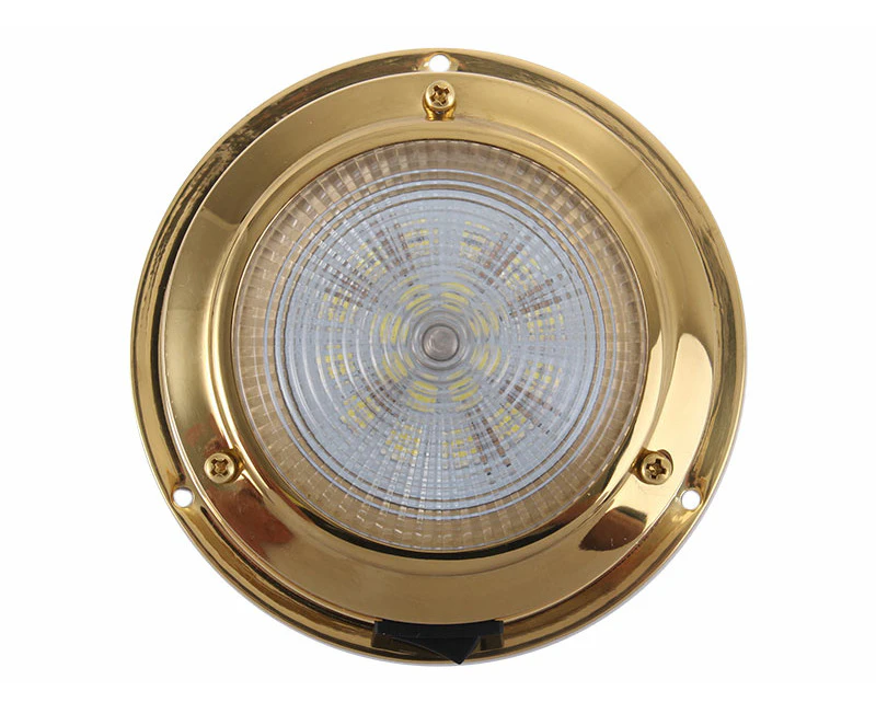 Brass 20 LED Dome Light Cool White 1.7w 21lm