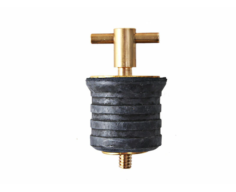 Brass Expanding Twist Top Drain Plug for 1 1/4'' Tube