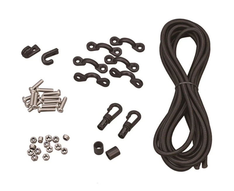 Bungy Deck Kit for Kayaks and Canoes with Nylon Screws