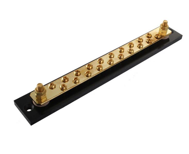 Brass Bus Bar Terminal Block 24 Way