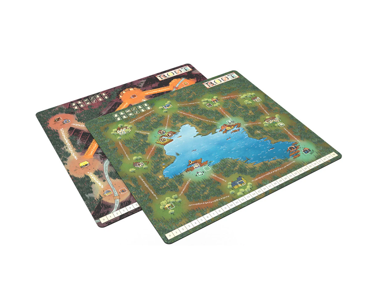 Leder Games Root Neoprene Playmat TTRPG Game Accessory Mountain & Lake 56x56cm