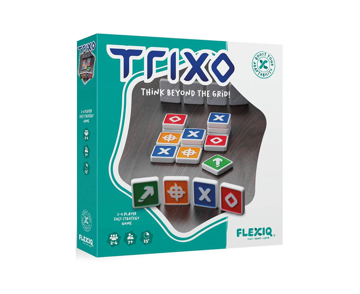 FlexiQ Trixo Fast Strategy Tile Board Game Family Party 2-4 Players Set 7y+