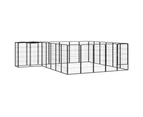 26-Panel Dog Playpen Black 50x100 cm Powder-coated Steel