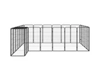 26-Panel Dog Playpen Black 50x100 cm Powder-coated Steel