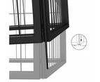 26-Panel Dog Playpen Black 50x100 cm Powder-coated Steel