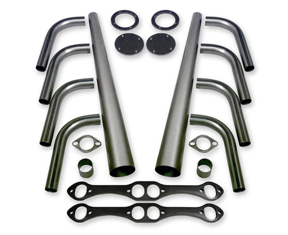 Patriot Lakester Weld-Up Header Kit Suit SB Chev 1-5/8" Primary Pipe With 4" Collector, Oval Port