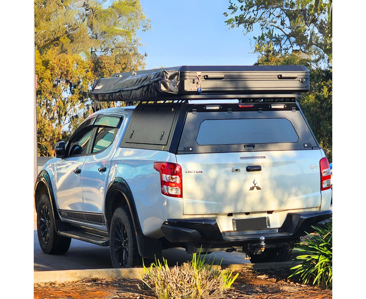 Cobra 4x4 Gen 2 Aluminium UTE Tub Canopy fits Mitsubishi Triton MQ MR 2015 - 2023 Tradie Black Aluminum Heavy duty