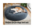 i.Pet Pet Bed Dog Cat 90cm Large Calming Soft Plush Bed Dark Grey