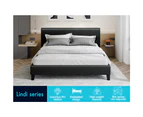 ALFORDSON Bed Frame Double Size Base Platform Leather Black