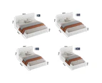 ALFORDSON Bed Frame Double Gas Lift Storage Base White