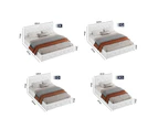 ALFORDSON Bed Frame Queen Gas Lift Storage Base White