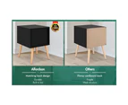 ALFORDSON Bedside Table Nightstand Side Storage Cabinet Scandinavian Black