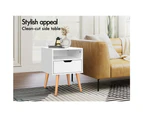 ALFORDSON Bedside Table Nightstand Side Storage Cabinet Scandinavian White