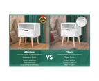 ALFORDSON Bedside Table Nightstand Side Storage Cabinet Scandinavian White