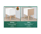 ALFORDSON Bedside Table Nightstand Side Storage Cabinet Scandinavian White