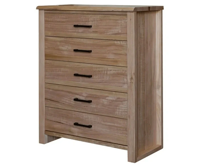 MD Vichy Solid Timber Tallboy with 5 Drawers