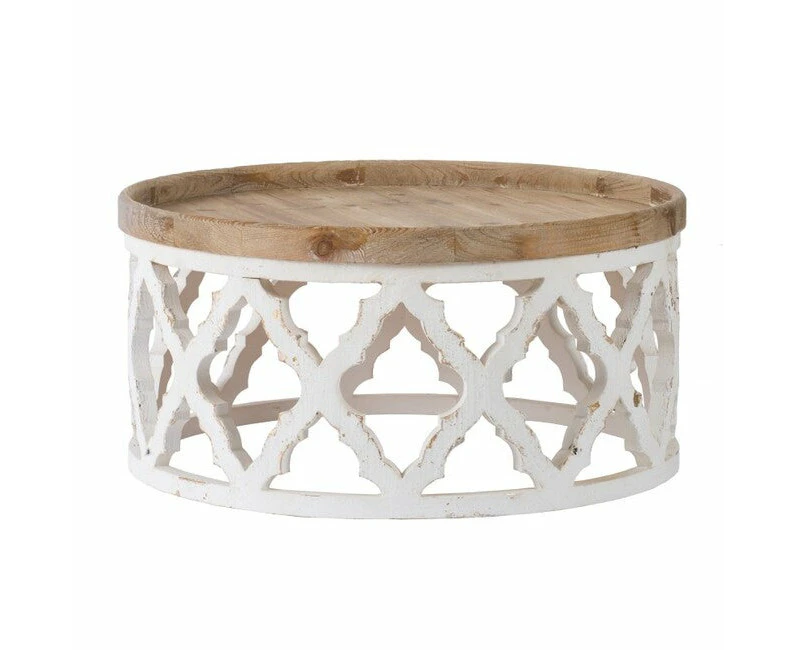 DA Lattice Shabby Chic Round Coffee Table