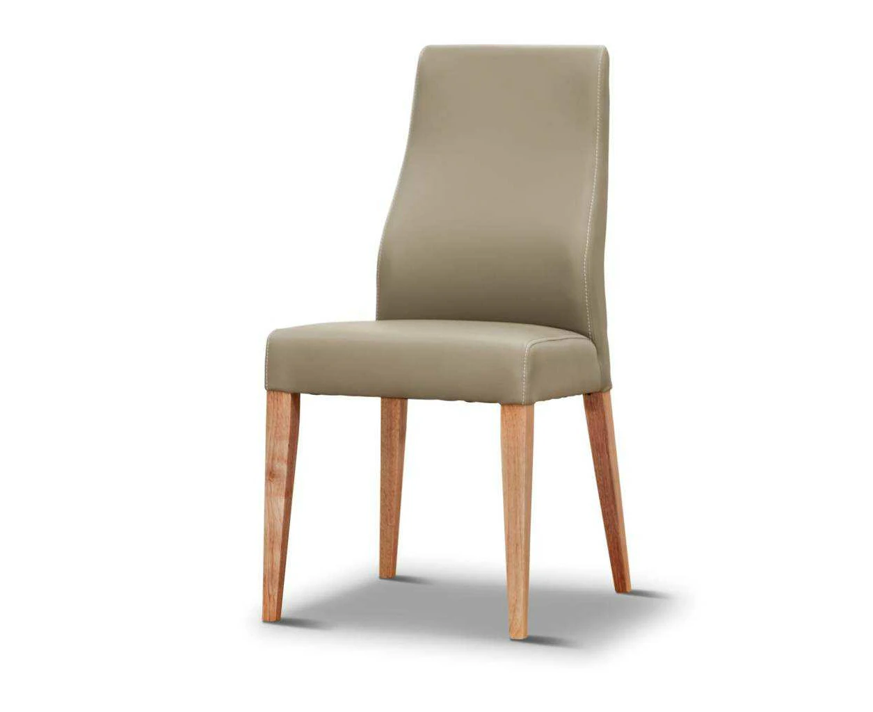 VI Highland PU Leather Upholstered Timber Legs Dining Chair