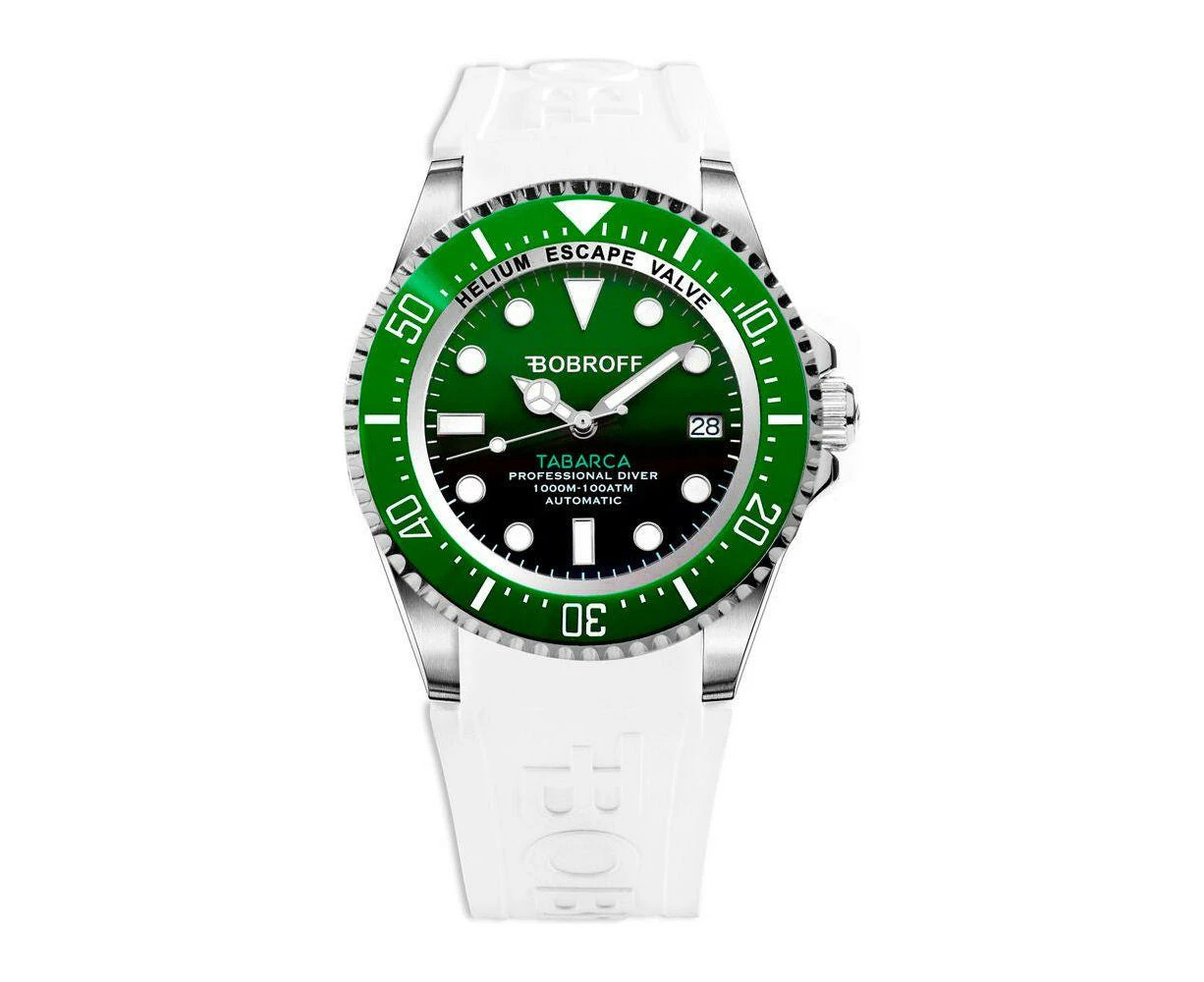 Bobroff Bf0002bv Bfstb Men's Stainless Steel Automatic Watch With Green Dial, Ø 42 Mm