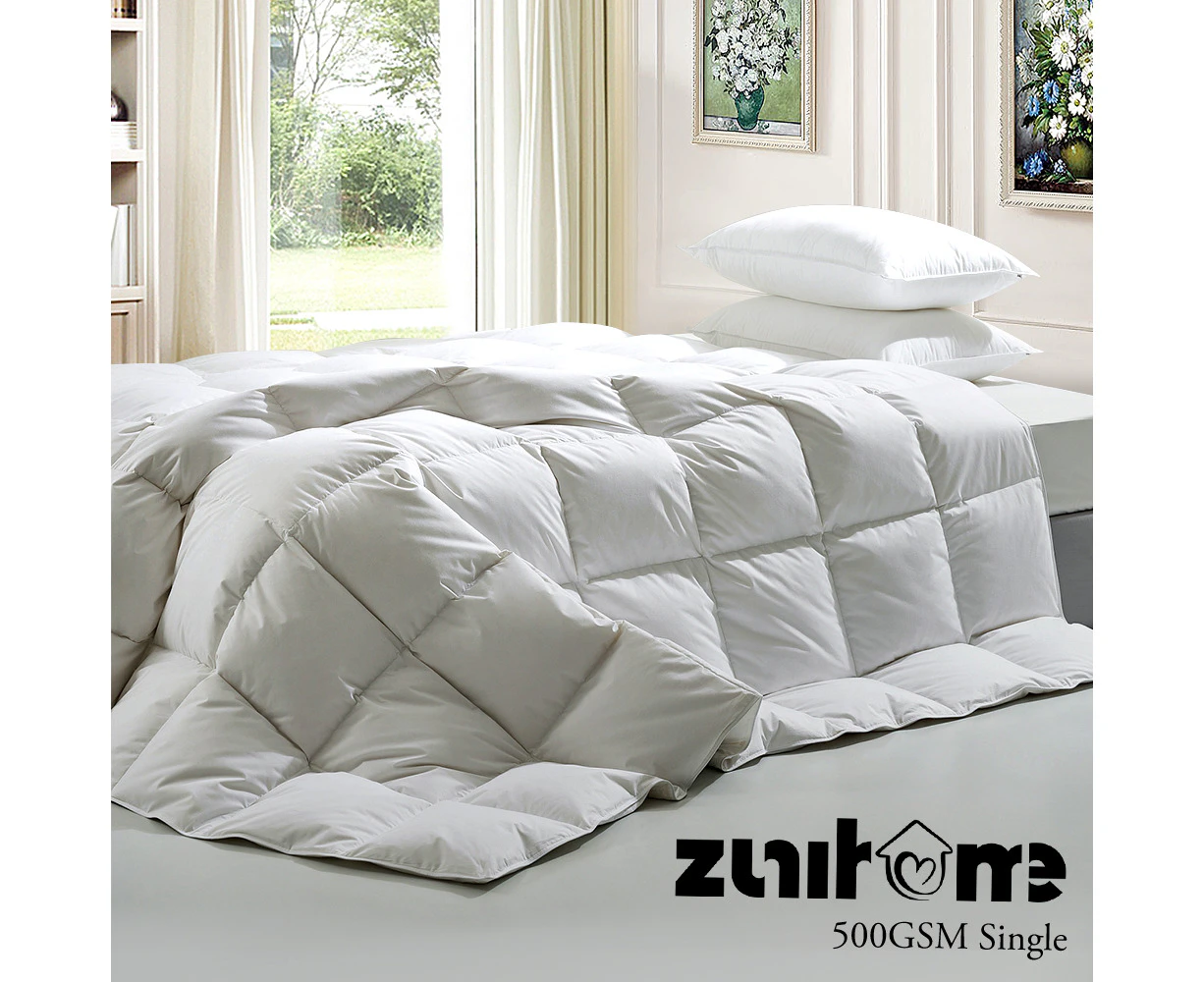 ZUNI Natural Bamboo Quilt 500GSM Duvet Doona Winter Summer Quilt Single