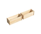 Livsip Garden Bed 240x45x45cm Raised Wooden Planter Box Container Growing Plant