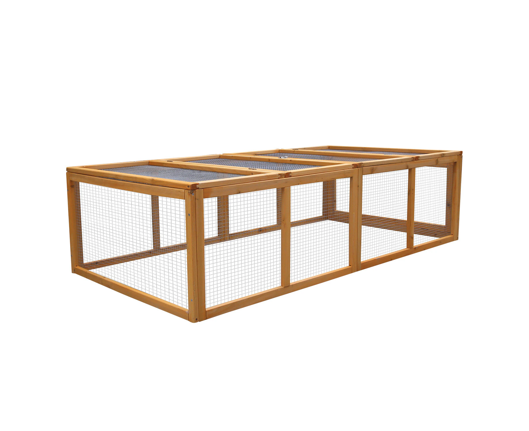 Furtastic Rectangular Wooden Chicken Coop & Rabbit Hutch