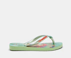 Havaianas Girls' Princess Slim Thongs - Citronella