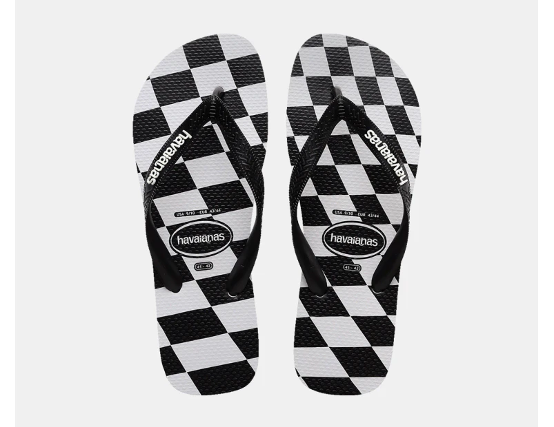 Havaianas Men's Top Distorted Thongs - Black/White Check