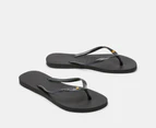 Havaianas Women's Slim Coloured Crystal Thongs - Black/Sunflower