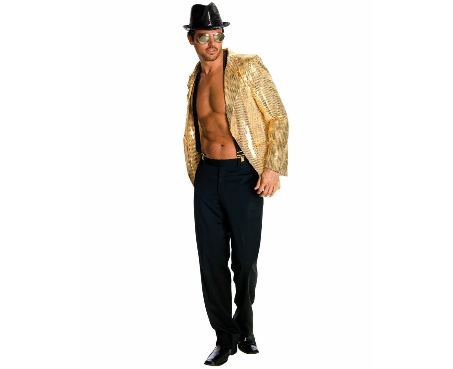 Gold Jacket Sequins Mens Costume