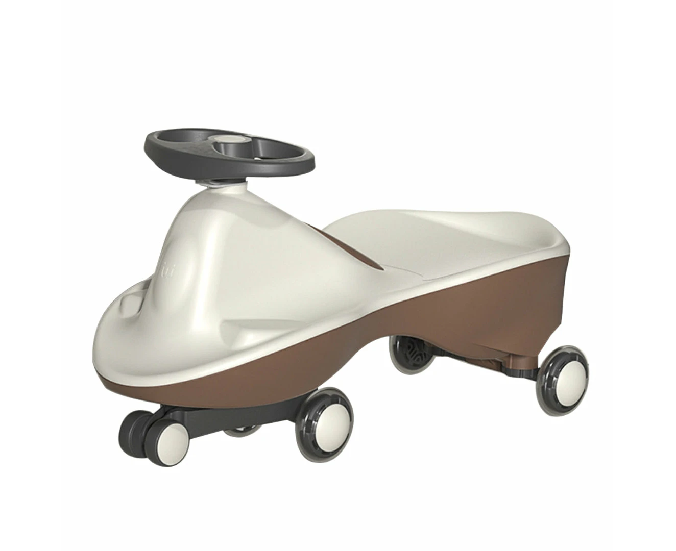 Glide Walker Swing Car Twist Car Rind On Toy  Italian Designer For Children Outdoor 6 Colours - Moka White